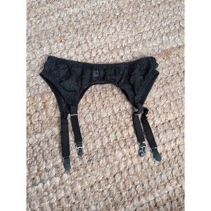 Vintage Frederick’s Of Hollywood Sheer Lace Garter Belt XL Lingerie Black